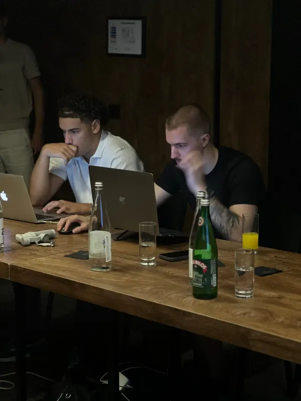 Hackathon team working
