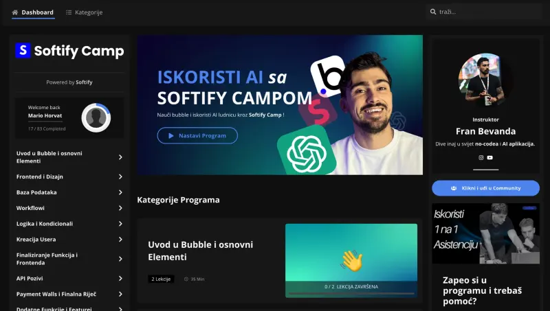 Softify Camp education platform
