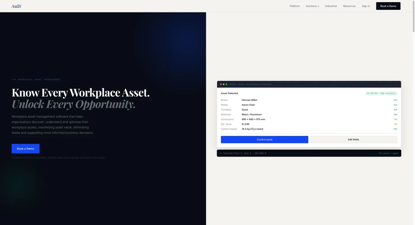 AxdIt website preview