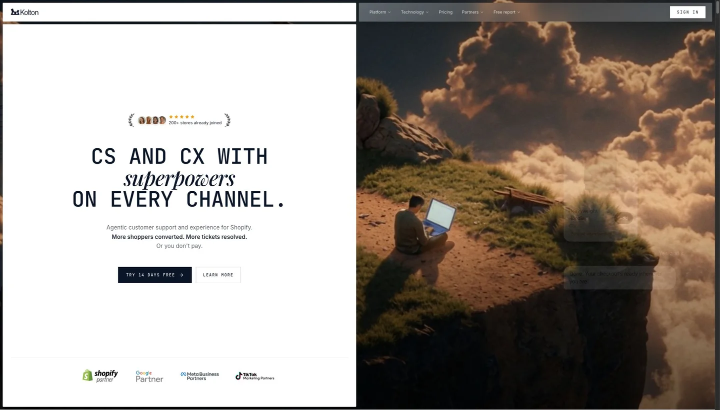 Kolton website preview