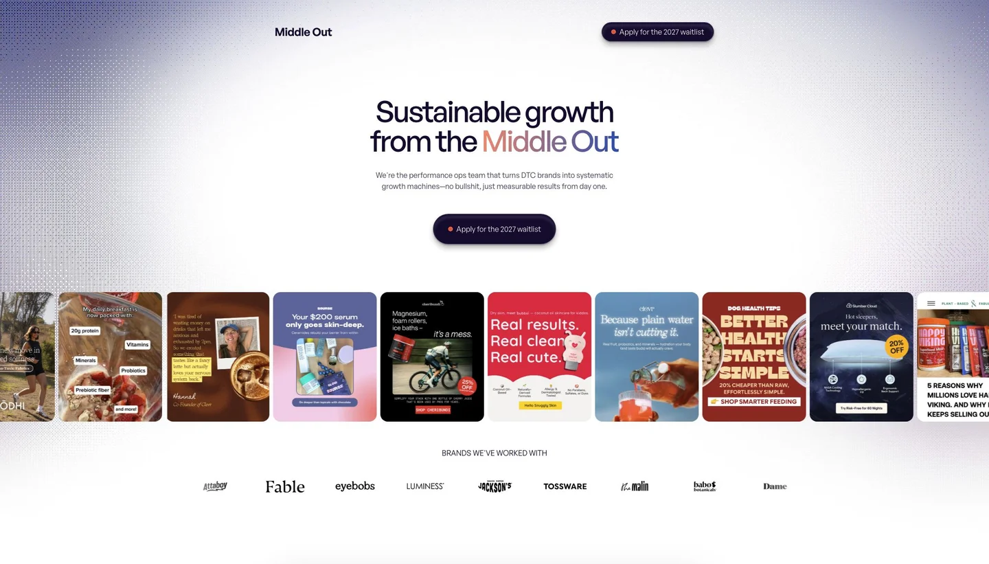 Middle Out website preview